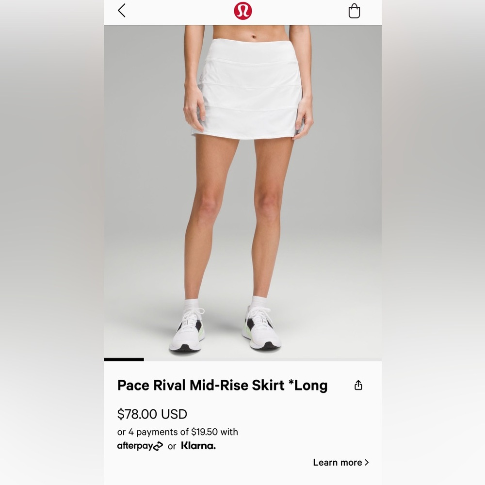 Lululemon Pace Rival Skirt